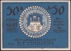 Almanya 50 Pfennig Notgeld 1922 Çil