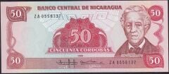 Nikaragua 50 Cordobas 1985 Çil Z Serisi