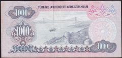 6.Emisyon 1.Tertip 1000 Lira B40 011162 Çok Temiz+