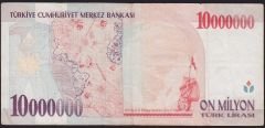 7.Emisyon 10 000 000 Lira A70 789005 Çok Temiz
