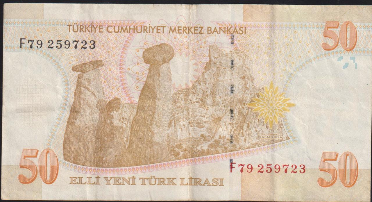 8.Emisyon 50 YTL F79 259723 Çok Temiz+
