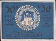 Almanya 50 Pfennig Notgeld 1922 Çil