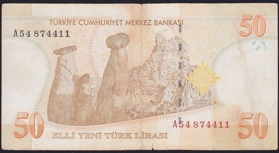 8.Emisyon 50 YTL A54 874411 Temiz