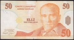 8.Emisyon 50 YTL A54 874411 Temiz