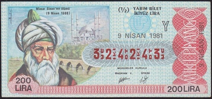 1981 9 Nisan Yarım Bilet - Y Serisi