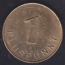 1 PLUSPUNKT JETON eski para jeton