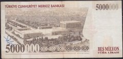 7.Emisyon 5 000 000 Lira G78 656290 Çok Temiz +