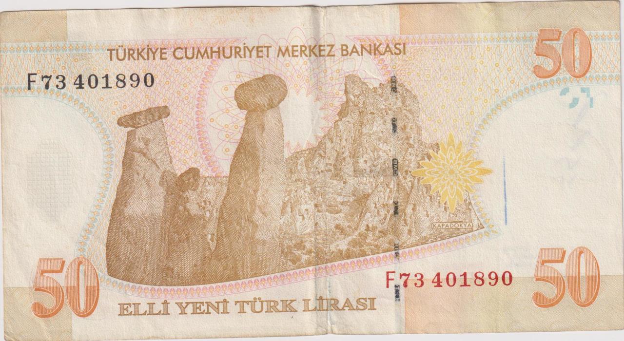 8.Emisyon 50 YTL F73 401890 Çok Temiz+