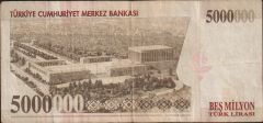 7.Emisyon 5 000 000 Lira K47 004816 Çok Temiz