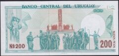 Uruguay 200 Nuevos Pesos 1986 Çilaltı Çil