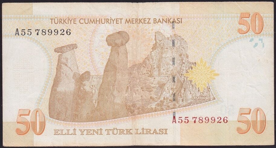 8.Emisyon 50 YTL A55 789926 Çok Temiz