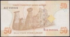 8.Emisyon 50 YTL A55 789926 Çok Temiz