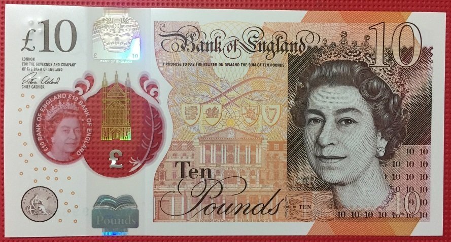 İngiltere 10 Pound 2016 ÇİL Polymer Pick 395 Kraliçe