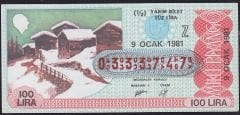 1981 9 Ocak Yarım Bilet - Z Serisi