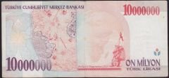 7.Emisyon 10 000 000 Lira A68 923835 Çok Temiz