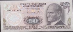 6.Emisyon 1.Tertip 50 Lira H03 062747 Çok Temiz