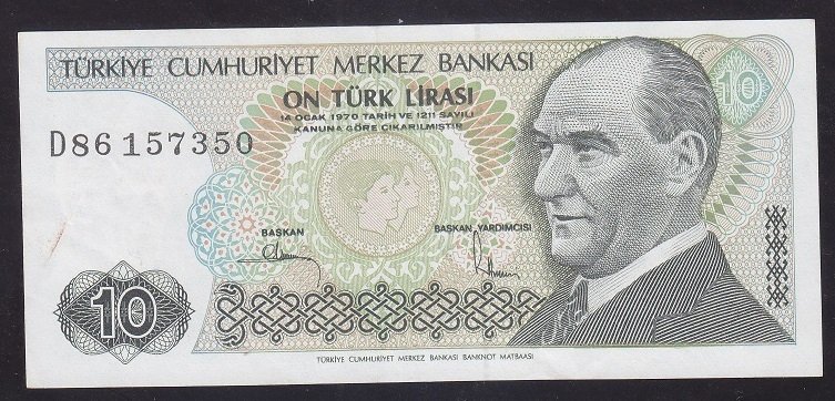 7.EMİSYON 2.TERTİP 10 LİRA D86 157350 ÇÇT +