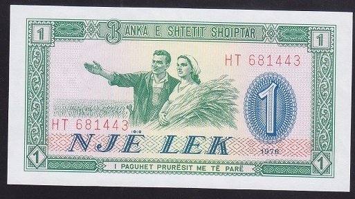ARNAVUTLUK 1 LEKE 1976 ÇİL