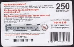 Turkcell Hazır Kart 250 Kontör 2010