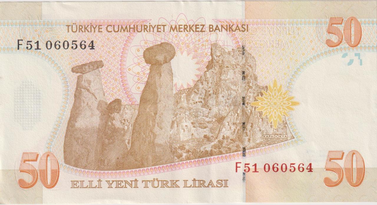 8.Emisyon 50 YTL F51 060564 Ççt+
