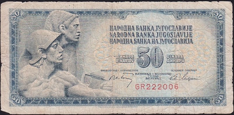Yugoslavya 50 Dinar 1968 Haliyle