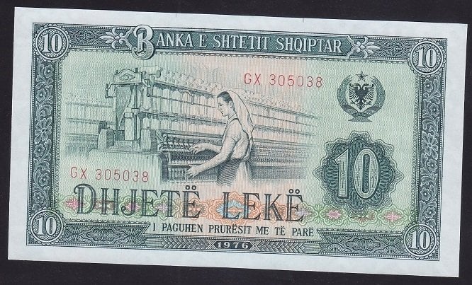 Arnavutluk 10 Leke 1976 ÇİL Pick 43