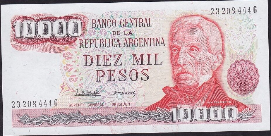 Arjantin 10000 Pesos 1976 Çil Pick 306b ( 444 )