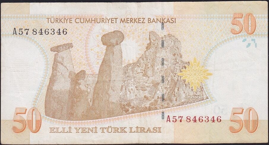 8.Emisyon 50 YTL A57 846346 Çok Temiz