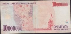 7.Emisyon 10 000 000 Lira A66 889445 Çok Temiz