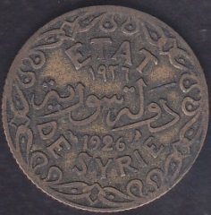 SURİYE 5 PİASTRES 1926