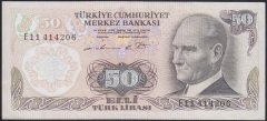 6.EMİSYON 1.TERTİP 50 LİRA E11 414206 ÇÇT +