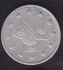 1293/27 Abdulhamid 2 Kuruş Gümüş