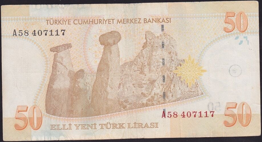 8.Emisyon 50 YTL A58 407117 Çok Temiz