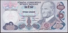 6.Emisyon 1.Tertip 1000 Lira A68 189668 Ççt Çilaltı