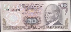 6.Emisyon 1.Tertip 50 Lira G51 300161 Çilaltı