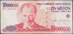 7.Emisyon 10 000 000 Lira B57 282222 Çok Temiz - Güzel Numara