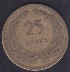 1948 YILI 25 KURUŞ ÇOK TEMİZ eski para değerleri