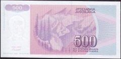 Yugoslavya 500 Dinar 1992 Ççt Çilaltı