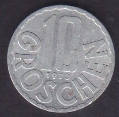 AVUSTURYA 10 GROSCHEN 1973