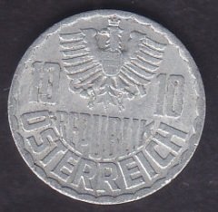 AVUSTURYA 10 GROSCHEN 1973