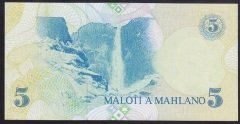 LESOTHO 5 MALOTI  1989 ÇİL eski kağıt para fiyatları