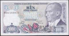 7.Emisyon 2.Tertip 1000 Lira H04 166933 Çok Temiz+