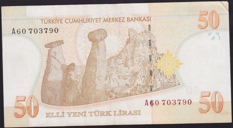 8.Emisyon 50 YTL A60 703790 Çok Temiz+