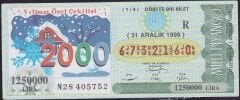 1999 31 Aralık Çeyrek Bilet - R Serisi