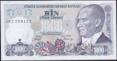 7.Emisyon 2.Tertip 1000 Lira J02 259111 Çilaltı