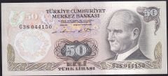 6.Emisyon 1.Tertip 50 Lira G38 044150 Çilaltı