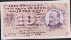 İsviçre 10 Frank 1959 Çok Temiz