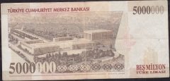 7.Emisyon 5 000 000 Lira E52 325247 Çok Temiz