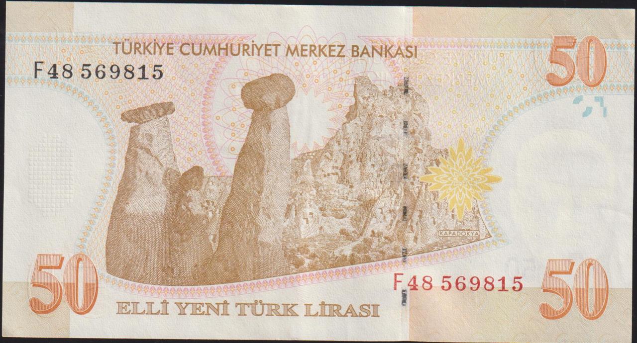 8.Emisyon 50 YTL F48 569815 Ççt Çilaltı