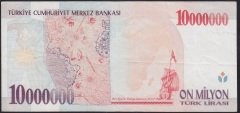 7.EMİSYON 10 000 000 LİRA A42 452723 ÇÇT eski kağıt para koleksiyon